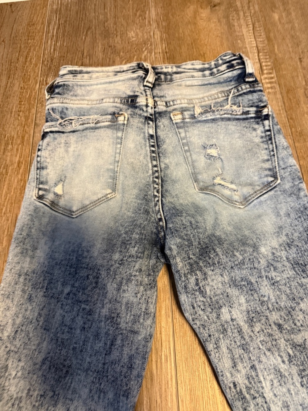 Flying Monkey High Rise Super Flare Women's Acid Wash Jeans - Picture 7 of 9